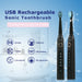 Sonic Electric Toothbrush 5 Mode USB Rechargeable Tooth Brushes Replacement Heads Set