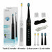Sonic Electric Toothbrush 5 Mode USB Rechargeable Tooth Brushes Replacement Heads Set