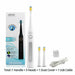 Sonic Electric Toothbrush 5 Mode USB Rechargeable Tooth Brushes Replacement Heads Set