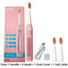 Sonic Electric Toothbrush 5 Mode USB Rechargeable Tooth Brushes Replacement Heads Set