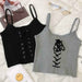 Women Halter Tank Tops Knitting Sexy Spaghetti Hot Solid Crop Tops