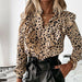 Ruffled Polka Dot Print Women's Long Sleeve Female Tops Elegant Office Ladies Clothes