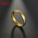 Fashion Luxury Golden Engagement Wedding Ring Couple Fine Jewelry