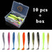 Fishing Soft Lure Worm With Box Silicone Bait Streamer Sea Fishing Lure Set