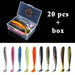 Fishing Soft Lure Worm With Box Silicone Bait Streamer Sea Fishing Lure Set