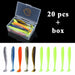 Fishing Soft Lure Worm With Box Silicone Bait Streamer Sea Fishing Lure Set