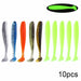 Fishing Soft Lure Worm With Box Silicone Bait Streamer Sea Fishing Lure Set