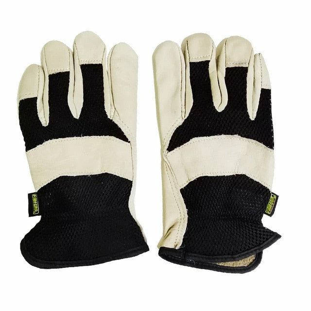 leather thorn proof gardening gloves Cow Skin Heavy Duty Leather Gloves Thorn Proof Durable Garden Gloves – Atom Oracle