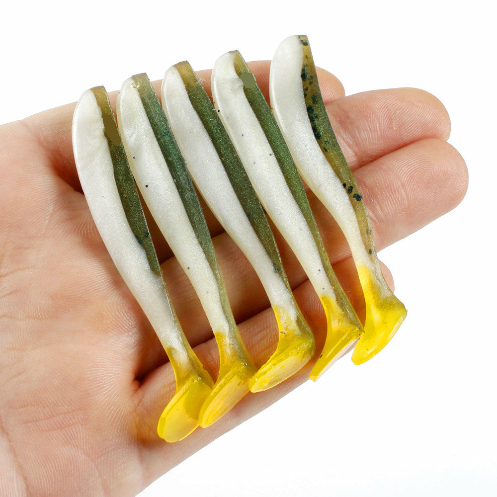 5pcs/Lot Soft Fishing Lures Wobblers Tackle Colorful Silicone Swimbait 5 / 70mm-2.3G