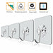 20/10 Pcs Hooks Transparent Strong Self Adhesive Suction Wall Hanger Hooks