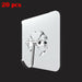 20/10 Pcs Hooks Transparent Strong Self Adhesive Suction Wall Hanger Hooks