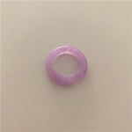 Colorful Transparent Acrylic Irregular Marble Pattern Resin Rings Women Jewelry