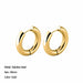 Geometric Hoop Earrings Stainless Steel Gold Color Circle Punk Earrings Women Fashion Jewelry