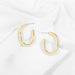 Geometric Hoop Earrings Stainless Steel Gold Color Circle Punk Earrings Women Fashion Jewelry