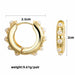 Geometric Hoop Earrings Stainless Steel Gold Color Circle Punk Earrings Women Fashion Jewelry
