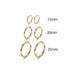 Geometric Hoop Earrings Stainless Steel Gold Color Circle Punk Earrings Women Fashion Jewelry