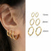 Geometric Hoop Earrings Stainless Steel Gold Color Circle Punk Earrings Women Fashion Jewelry