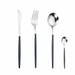 Stainless Steel Golden Cutlery Set Luxury Mirror Polishing Fork Spoons Knives 4Pcs Set