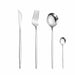 Stainless Steel Golden Cutlery Set Luxury Mirror Polishing Fork Spoons Knives 4Pcs Set