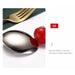 Stainless Steel Golden Cutlery Set Luxury Mirror Polishing Fork Spoons Knives 4Pcs Set