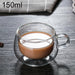 Double Wall Glass Cup Tea Coffee Mug Portable Transparent Glass Cup