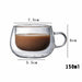 Double Wall Glass Cup Tea Coffee Mug Portable Transparent Glass Cup