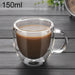 Double Wall Glass Cup Tea Coffee Mug Portable Transparent Glass Cup