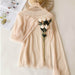 Transparent Korean Loose Women Lace Blouse Bottoming Tops