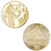 1pc Gold Plated Egypt Death Protector Anubis Coin Egyptian God Of Death Coins