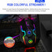 Rechargeable Wireless Silent Gaming Mouse 1600 DPI Ergonomic RGB LED Backlit 2.4G USB Receiver Mouse