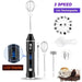 LCD Display Electric Handheld Blender USB Rechargeable 3-Speed Mixer For Coffee Egg Milk Latte Cappuccino
