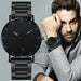 Men's Fashion Ultra Thin Watches Men Business Stainless Steel Mesh Belt Watch