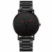 Men's Fashion Ultra Thin Watches Men Business Stainless Steel Mesh Belt Watch