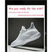 Men Shoes Breathable White Mesh Sneakers Trendy Lace-Up Lightweight Shoes