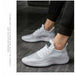 Men Shoes Breathable White Mesh Sneakers Trendy Lace-Up Lightweight Shoes