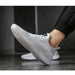 Men Shoes Breathable White Mesh Sneakers Trendy Lace-Up Lightweight Shoes