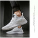 Men Shoes Breathable White Mesh Sneakers Trendy Lace-Up Lightweight Shoes