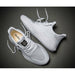Men Shoes Breathable White Mesh Sneakers Trendy Lace-Up Lightweight Shoes