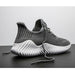 Men Shoes Breathable White Mesh Sneakers Trendy Lace-Up Lightweight Shoes