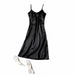 Women Satin Dress Luxury Shiny Sundress Sexy Imitation Silk Fashion Dress