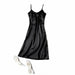 Women Satin Dress Luxury Shiny Sundress Sexy Imitation Silk Fashion Dress