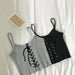 Women Halter Tank Tops Knitting Sexy Spaghetti Hot Solid Crop Tops