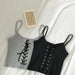 Women Halter Tank Tops Knitting Sexy Spaghetti Hot Solid Crop Tops