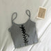 Women Halter Tank Tops Knitting Sexy Spaghetti Hot Solid Crop Tops