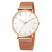 Women Watch Rose Gold Mesh Belt Ultra-Thin Fashion Luxury Wrist Watches