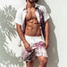 Men's Hawaiian Sets Beach Summer Printing Short Sleeve Lapel Shirts Shorts 2 Pieces Set