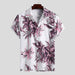 Men's Hawaiian Sets Beach Summer Printing Short Sleeve Lapel Shirts Shorts 2 Pieces Set