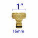 1/2" 3/4" 1" Thread Brass Garden Watering Quick Connector Adapter Copper Hose