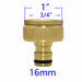 1/2" 3/4" 1" Thread Brass Garden Watering Quick Connector Adapter Copper Hose