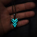 Luminous Pendant Necklace Knight Spear Arrow Glow In The Dark Pike Unisex Necklace Jewelry